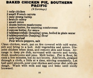 Baked Chicken Pie, Southern Pacific