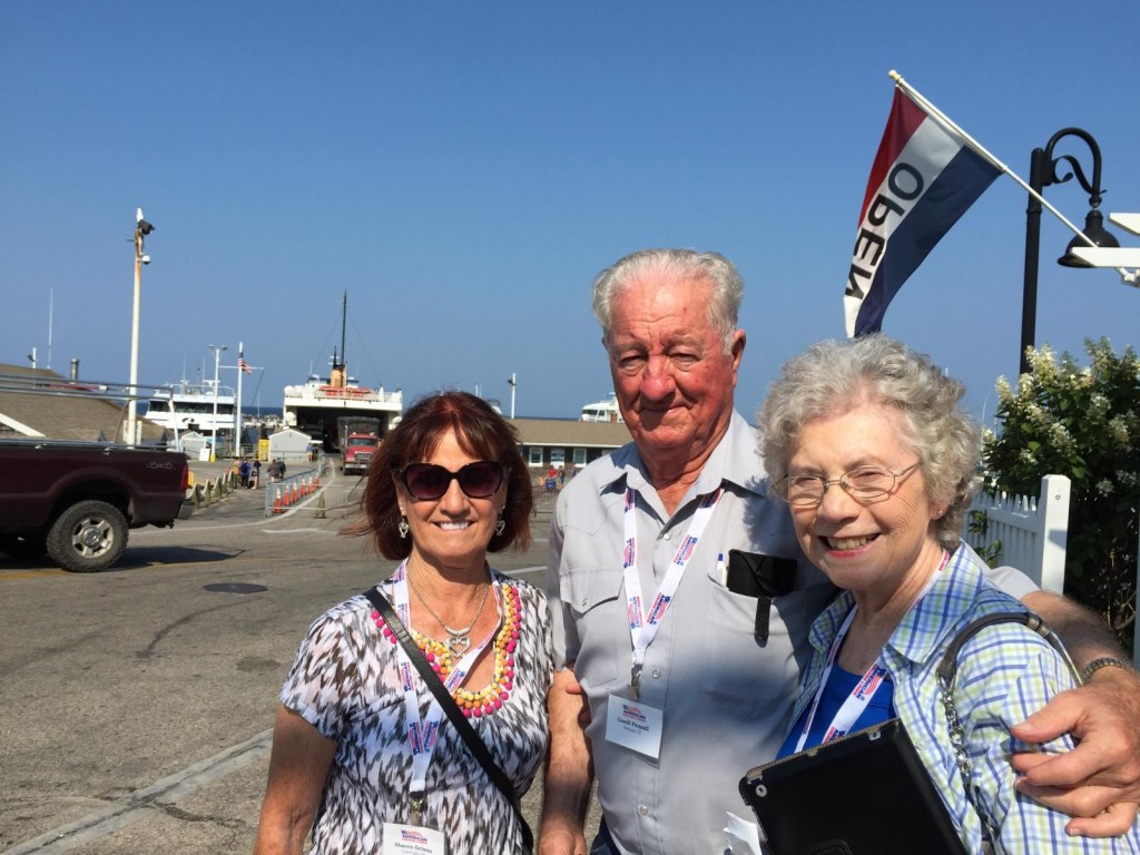 fellow passengers Sharon, Carol and Becky visiting Block Island