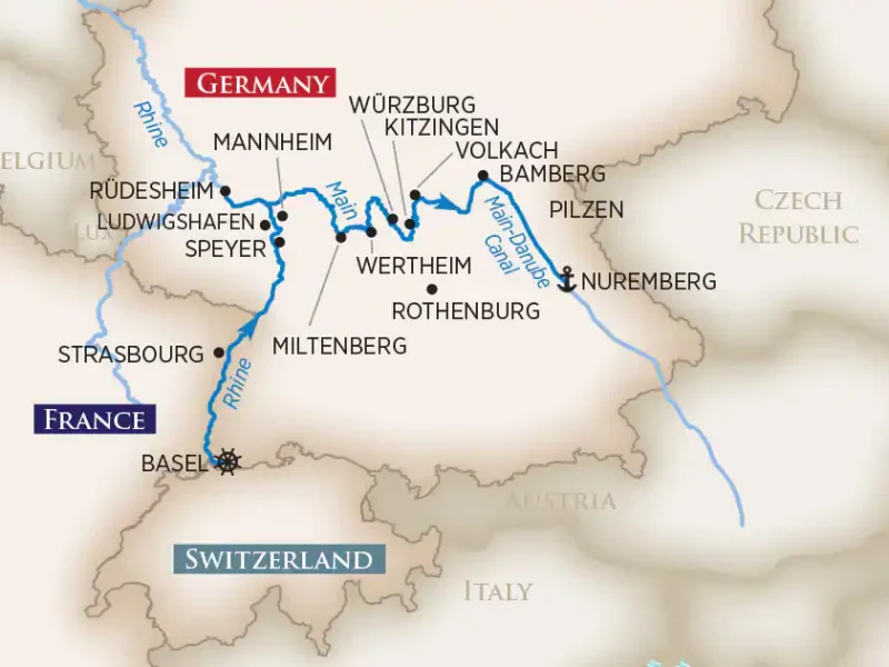 ama_medievaltreasures river cruise map