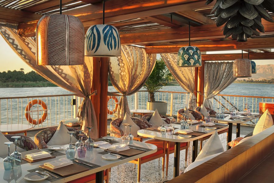 AmaDahlia chef's outdoor restaurant sailing