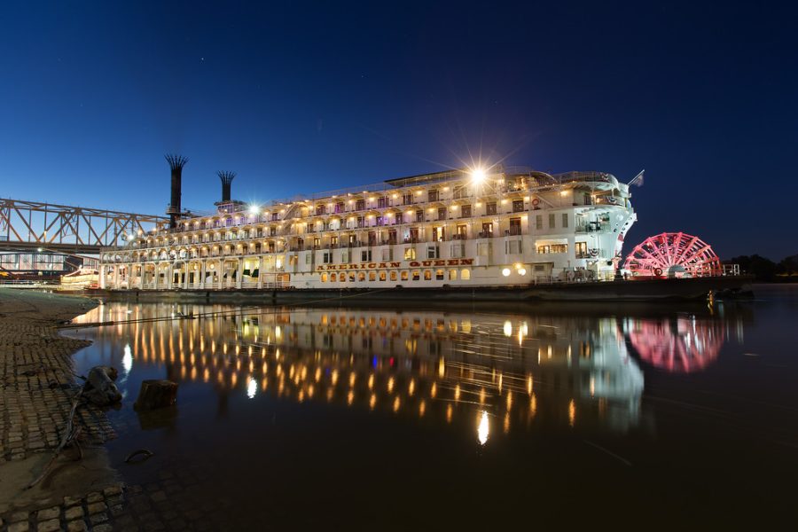 american queen at night