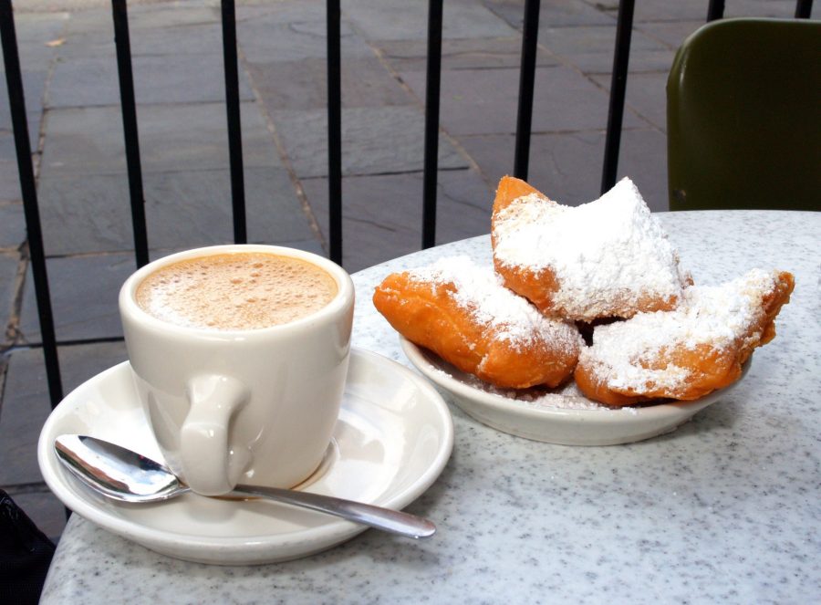coffee and beignets in New Orleans