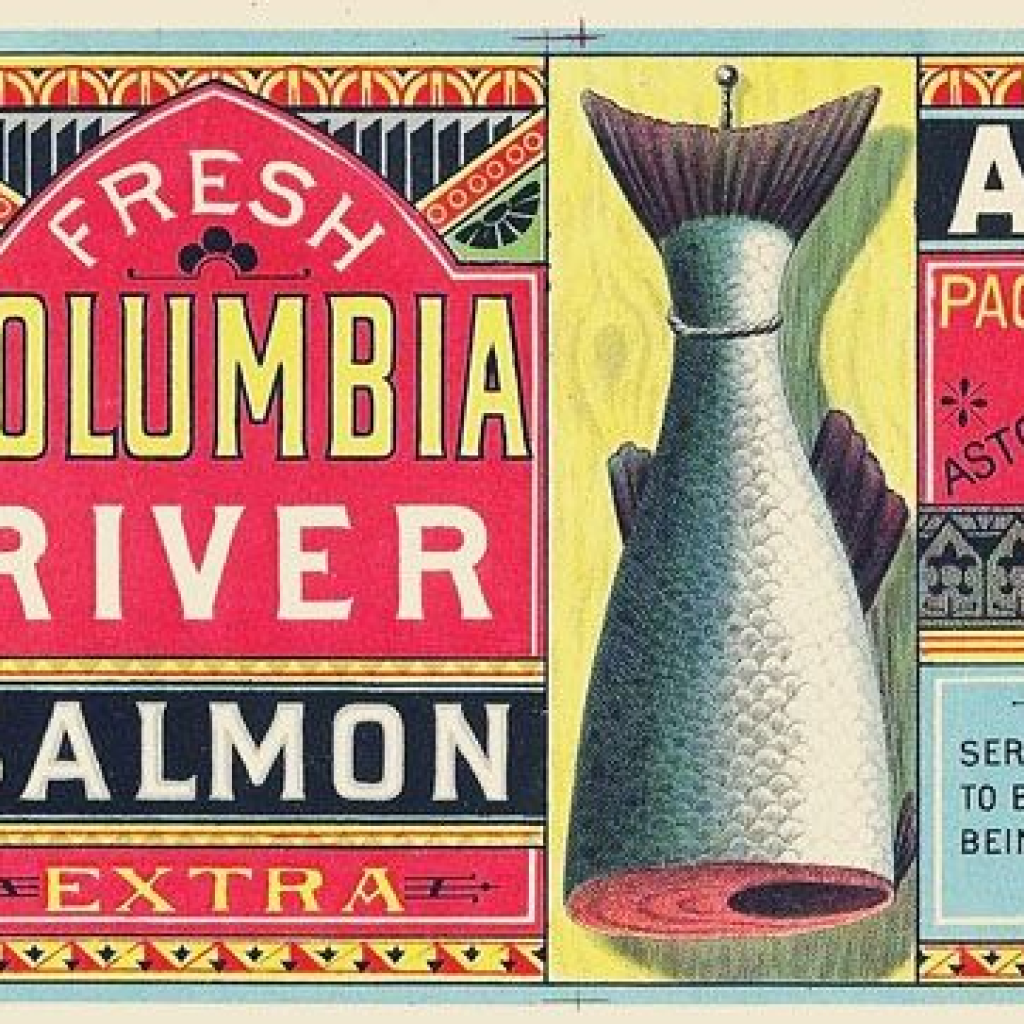 vintage columbia river label