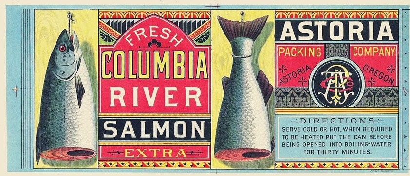 vintage columbia river label